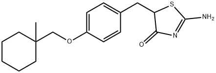 2-aMino-5-[[4-[(1-Methylcyclohexyl)Methoxy]phenyl]Methyl]-4(5H)-thiazolone Struktur