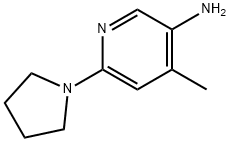 5-AMINO-4-METHYL-2-(1-PYRROLIDINYL)PYRIDINE Struktur