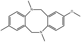 2-METHOXY-5,8,11-TRIMETHYL-5,6,11,12-TETRAHYDRO-DIBENZO[B,F][1,5]DIAZOCINE Struktur