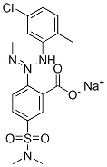 sodium 2-[3-(5-chloro-2-tolyl)-1-methyltriazen-2-yl]-5-[(dimethylamino)sulphonyl]benzoate Struktur