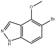 5-BROMO-4-METHOXY-1H-INDAZOLE Struktur