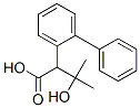 alpha-(1-Hydroxy-1-methylethyl)-biphenylacetic acid, (+)- Struktur