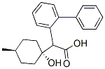 alpha-(1-Hydroxy-4-methylcyclohexyl)-biphenylacetic acid, trans-(-)- Struktur