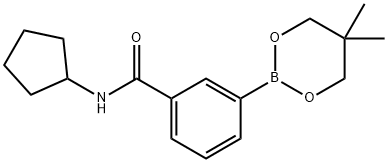 3-(環(huán)戊基甲酰氨)苯基硼酸, 新戊二醇酯, 850567-45-2, 結(jié)構(gòu)式