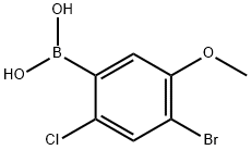 (4-BROMO-2-CHLORO-5-METHOXY)BENZENEBORONIC ACID Struktur