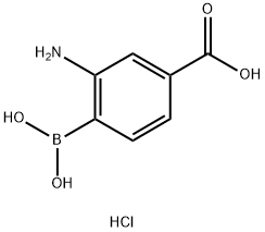 (2-AMINO-4-CARBOXY)BENZENEBORONIC ACID HYDROCHLORIDE Struktur