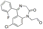 1H-1,4-Benzodiazepine-1-acetaldehyde, 7-chloro-5-(2-fluorophenyl)-2,3- dihydro-2-oxo- Struktur