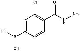 3-CHLORO-4-(HYDRAZINOCARBONYL)BENZENEBORONIC ACID Struktur