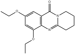 11H-Pyrido[2,1-b]quinazolin-11-one,  2,4-diethoxy-6,7,8,9-tetrahydro- Struktur