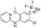 2-chloro-5-methoxy-4-(2-pyridylamino)benzenediazonium tetrafluoroborate Struktur