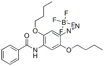 4-(benzoylamino)-2,5-dibutoxybenzenediazonium tetrafluoroborate Struktur