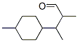 alpha,beta,4-trimethylcyclohexanepropionaldehyde  Struktur