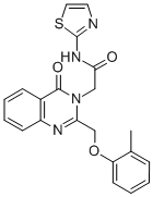 3(4H)-Quinazolineacetamide, 2-((2-methylphenoxy)methyl)-4-oxo-N-thiazo lyl- Struktur