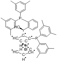 (S)-(-)-[(S)-2-DI(3,5-XYLYL)PHOSPHINOFERROCENYL][2-DI(3,5-XYLYL)PHOSPHINOPHENYL]METHANOL Struktur