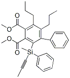 2-(DIMETHYL-PHENYLETHYNYL-SILANYL)-5,6-DIPROPYL-BIPHENYL-3,4-DICARBOXYLIC ACID DIMETHYL ESTER Struktur