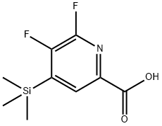 5,6-Difluoro-4-(trimethylsilyl)pyridine-2-carboxylic acid Struktur