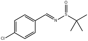 (S)-N-(4-chlorobenzylidene)-2-methylpropane-2-sulfinamide Struktur