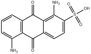 1,5-diamino-9,10-dihydro-9,10-dioxoanthracene-2-sulphonic acid Struktur