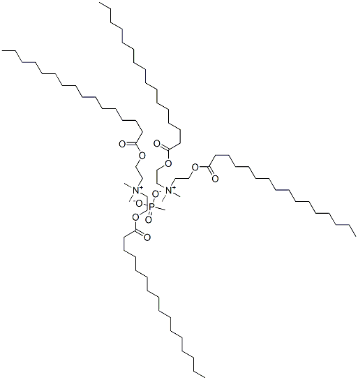 dimethylbis[2-[(1-oxohexadecyl)oxy]ethyl]ammonium methyl phosphonate Struktur