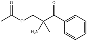 1-Propanone,  3-(acetyloxy)-2-amino-2-methyl-1-phenyl- Struktur