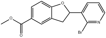 2-(2-BROMO-PYRIDIN-3-YL)-2,3-DIHYDRO-BENZOFURAN-5-CARBOXYLIC ACID METYL ESTER Struktur