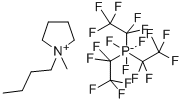 1-Butyl-1-methylpyrrolidinium tris(pentafluoroethyl)trifluorophosphate Struktur