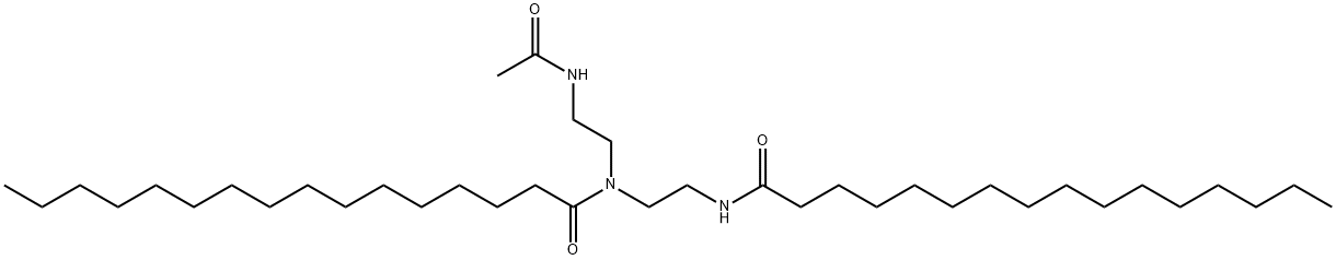 N-[2-(acetylamino)ethyl]-N-[2-[(1-oxohexadecyl)amino]ethyl]hexadecan-1-amide Struktur