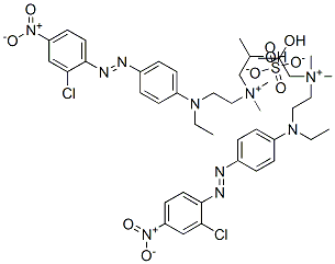 [2-[[4-[(2-chloro-4-nitrophenyl)azo]phenyl]ethylamino]ethyl](2-hydroxypropyl)dimethylammonium sulphate Struktur