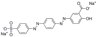 5-[[4-[(4-sulphophenyl)azo]phenyl]azo]salicylic acid, sodium salt Struktur