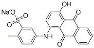 sodium [(9,10-dihydro-4-hydroxy-9,10-dioxo-1-anthryl)amino]toluenesulphonate Struktur