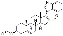 (3beta)-3-(Acetyloxy)-17-(1H-benzimidazol-1-yl)androsta-5,16-diene-16-carboxaldehyde Struktur