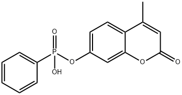 4-methylumbelliferyl phenylphosphonate Struktur