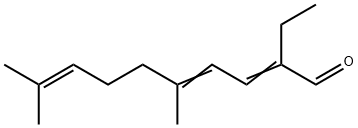 2-ethyl-5,9-dimethyldeca-2,4,8-trienal Struktur