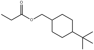 4-(1,1-dimethylethyl)cyclohexylmethyl propanoate Struktur