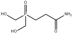 3-[bis(hydroxymethyl)phosphinyl]propionamide Struktur