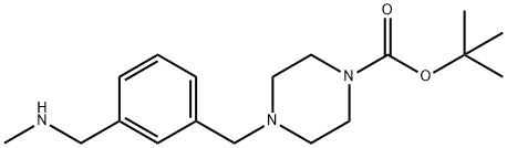 TERT-BUTYL 4-[3-[(METHYLAMINO)METHYL]BENZYL]TETRAHYDRO-1(2H)-PYRAZINECARBOXYLATE Struktur