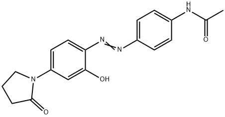 N-[4-[[2-hydroxy-4-(2-oxo-1-pyrrolidinyl)phenyl]azo]phenyl]acetamide Struktur