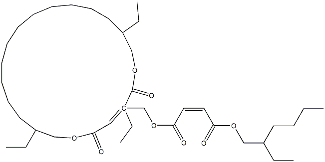 bis(2-ethylhexyl) 2-ethyl-2-[[[4-[(2-ethylhexyl)oxy]-1,4-dioxo-2-butenyl]oxy]methyl]propane-1,3-diyl dimaleate Struktur