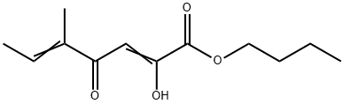 butyl 2-hydroxy-5-methyl-4-oxohepta-2,5-dienoate Struktur