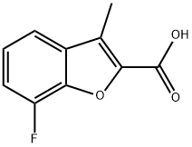 7-FLUORO-3-METHYL-1-BENZOFURAN-2-CARBOXYLIC ACID Struktur