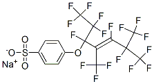 sodium 4-[[1,3,4,5,5,5-hexafluoro-1-(pentafluoroethyl)-2,4-bis(trifluoromethyl)-2-pentenyl]oxy]benzenesulphonate Struktur