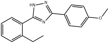 3-(2-Ethylphenyl)-5-(4-methoxyphenyl)-1H-1,2,4-triazole Struktur