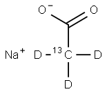 ACETIC-2-13C-2-D3 ACID, SODIUM SALT Struktur