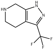 3-(trifluoromethyl)-4,5,6,7-tetrahydro-1H-pyrazolo[3,4-c]pyridine Struktur