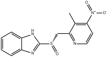 1H-BenziMidazole, 2-[(S)-[(3-Methyl-4-nitro-2-pyridinyl)Methyl]sulfinyl]- Struktur