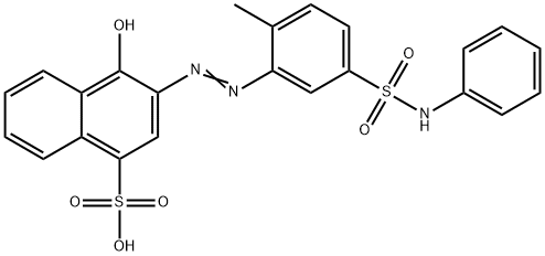 4-hydroxy-3-[[2-methyl-5-[(phenylamino)sulphonyl]phenyl]azo]naphthalene-2-sulphonic acid Struktur