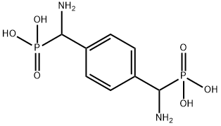 [amino-[4-(amino-phosphono-methyl)phenyl]methyl]phosphonic acid Struktur