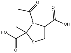 2,4-Thiazolidinedicarboxylic  acid,  3-acetyl-2-methyl- Struktur