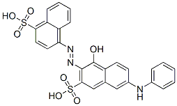 4-[[1-hydroxy-6-(phenylamino)-3-sulpho-2-naphthyl]azo]naphthalenesulphonic acid  Struktur