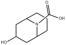 9-Azabicyclo[3.3.1]nonane-9-carboxylic  acid,  3-hydroxy- Struktur